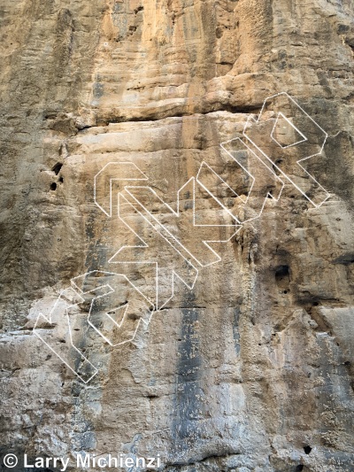 photo of XY, 5.11d/12a  at Left Fork left wall from Oman: Sharaf Al Alameyn Sport Climbing
