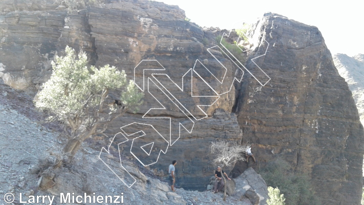 photo of Goat Thief , 5.10a/b  at Downtown Hadash from Oman: Muscat Sport Climbing