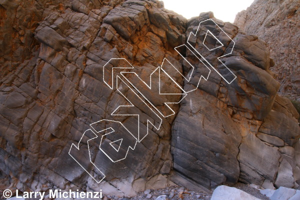 photo of The crazy pianist, 5.9- ★★ at Steep Paradise Sector from Oman: Muscat Sport Climbing