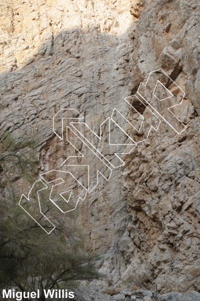 photo of Hilal Creek, 5.9 ★★★★ at Solarium from Oman: Muscat Sport Climbing