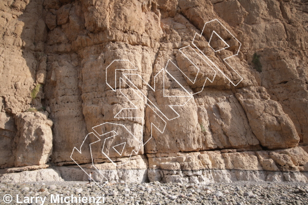 photo of Où Est Lafaille?, 5.9 ★★★ at Middle  Canyon Main Area - North Area from Oman: Muscat Sport Climbing