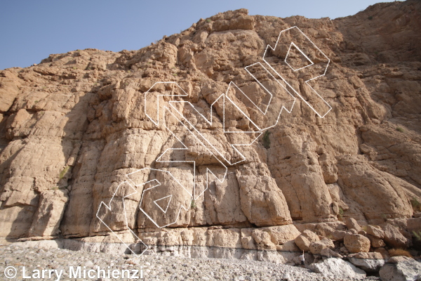 photo of  Eternal Sunshine ,  ★ at Middle  Canyon Main Area - North Area from Oman: Muscat Sport Climbing
