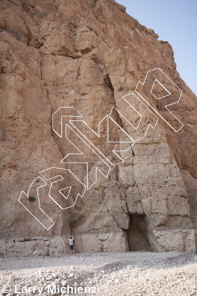 photo of  Frank d’Ecolier, 5.10a ★★★ at Lower Canyon AKA Vulture Rock from Oman: Muscat Sport Climbing
