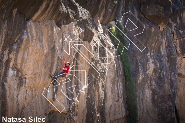 photo of Mentally challenged , 5.12a ★★★★ at The pit from Oman: Muscat Sport Climbing
