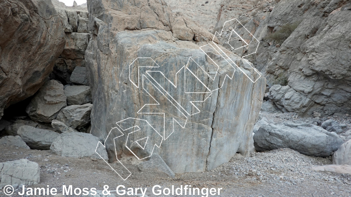 photo of Three Cracks Boulder from Oman: Bouldering