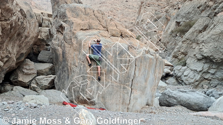 photo of Three Cracks Boulder from Oman: Bouldering