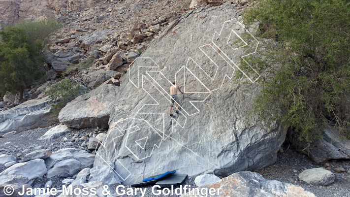 photo of Big Massive Slab from Oman: Bouldering