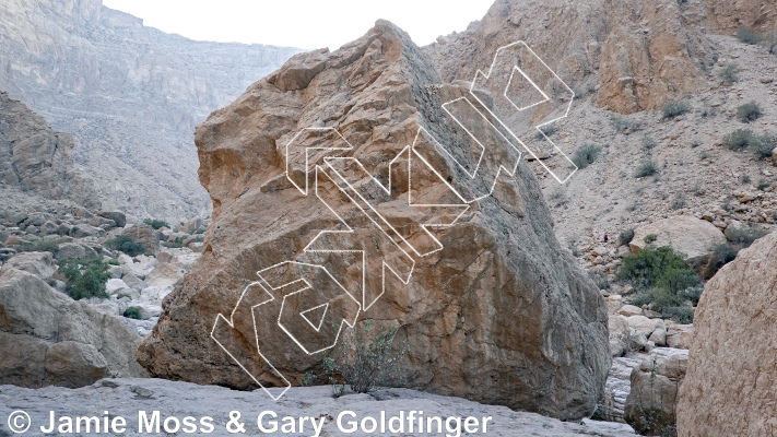 photo of Trapezoid Boulder from Oman: Bouldering
