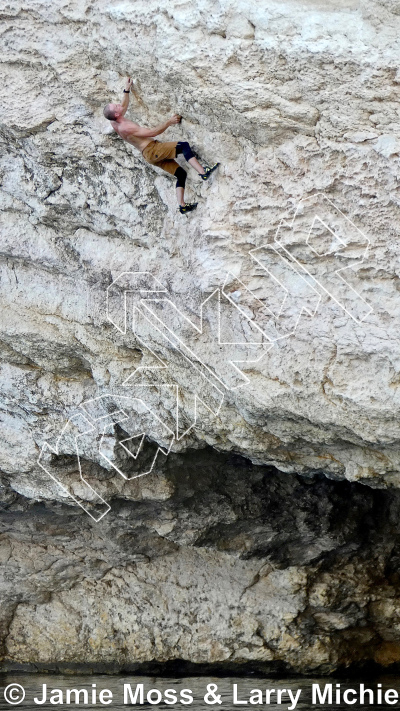 photo of Flying High , 5.10a  at MDAC from Oman: Deep-Water Soloing