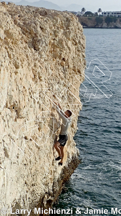 photo of Slab Right, V1  at Steep Slab from Oman: Deep-Water Soloing