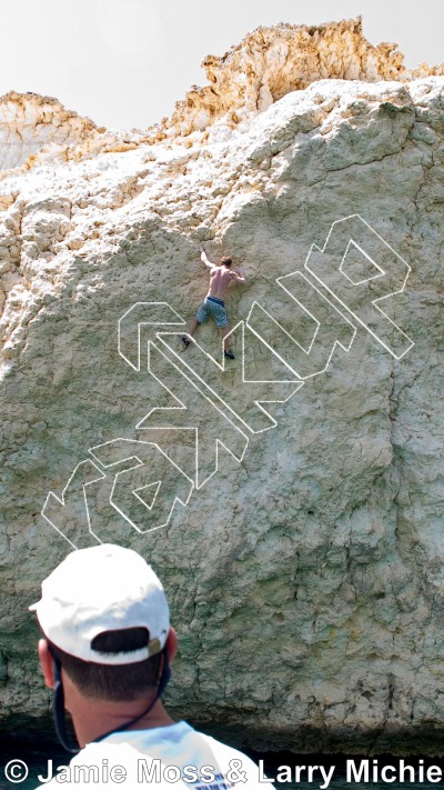 photo of Royal Flush, 5.12a  at Casino Wall from Oman: Deep-Water Soloing