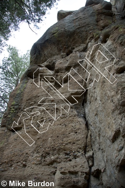 photo of Mobius Strip, 5.12a ★ at Neanderthal Walls from Castlewood Canyon State Park