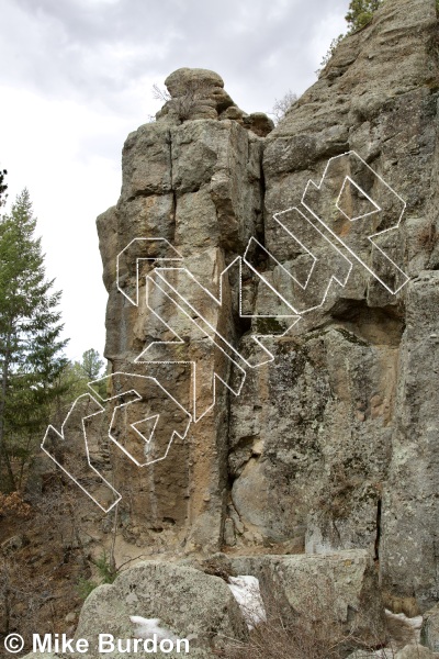 photo of Johnson’s Crack, 5.5 ★ at Allied Wall from Castlewood Canyon State Park