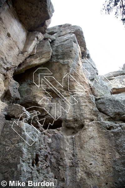 photo of The Rotunda, 5.10c ★★ at Neanderthal Walls from Castlewood Canyon State Park