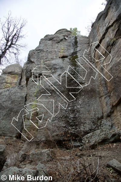 photo of The Grind, 5.11c ★★ at Neanderthal Walls from Castlewood Canyon State Park