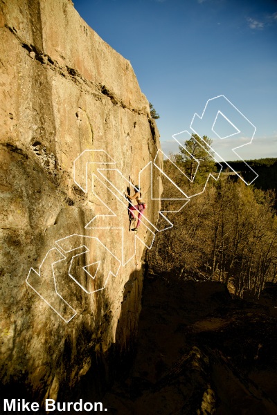 photo of Beta Slave, 5.10d ★★★★ at C Section from Castlewood Canyon State Park
