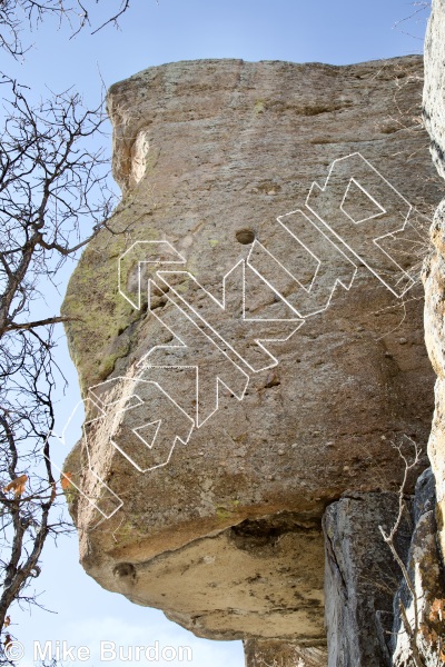 photo of Bat Face, 5.10a ★★★ at Juggernaut Area from Castlewood Canyon State Park