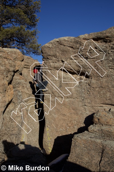 photo of Pillar of Fire, V1 ★★★★ at Juggernaut Area from Castlewood Canyon State Park