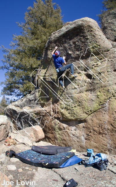 photo of Fear of the Lord, V4 ★★★★ at The Falls Wall from Castlewood Canyon State Park