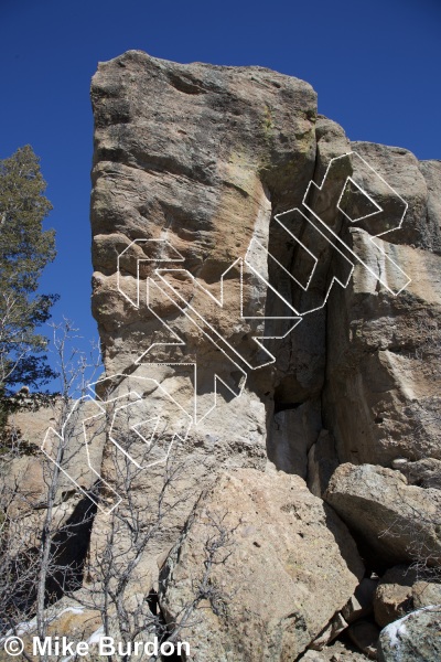 photo of Bones, 5.13c ★★★★ at The Falls Wall from Castlewood Canyon State Park