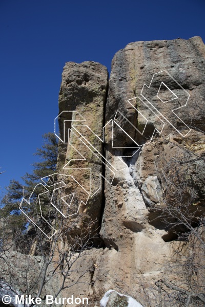 photo of Bitch, 5.10b ★★ at The Falls Wall from Castlewood Canyon State Park