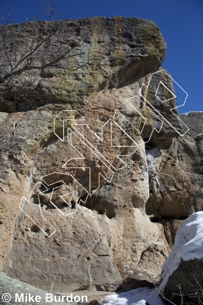 photo of Invaders from the North, 5.11b ★★★ at The Falls Wall from Castlewood Canyon State Park