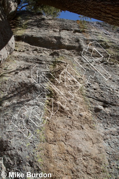 photo of Out of Arms Reach, 5.10b ★★ at The Falls Wall from Castlewood Canyon State Park