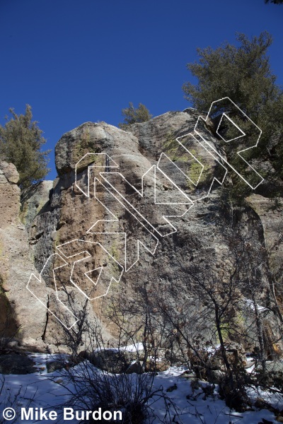 photo of Simon the Sorcerer, 5.11a ★★★ at The Falls Wall from Castlewood Canyon State Park