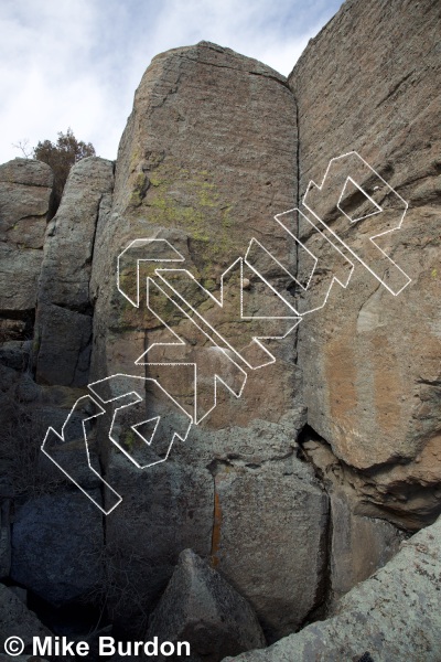 photo of Coat of Arms, 5.10c ★★ at The Rat Cracks from Castlewood Canyon State Park