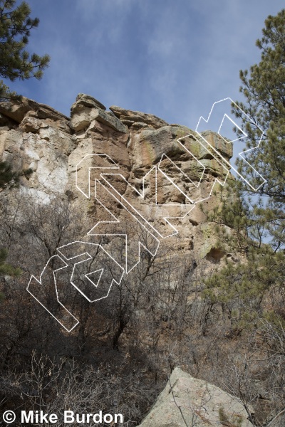 photo of Alien Tuna, 5.10a ★ at Porky’s Wall from Castlewood Canyon State Park