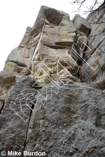 photo of Albatross, 5.9+ ★★★★ at Morning Sun Wall from Castlewood Canyon State Park