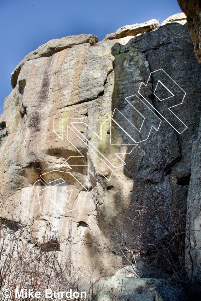 photo of Steebo’s Cousin, 5.9+ ★★ at The Dungeon from Castlewood Canyon State Park