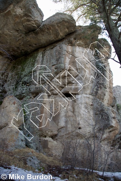 photo of Bent Sceptre, 5.11  at The Grotto from Castlewood Canyon State Park