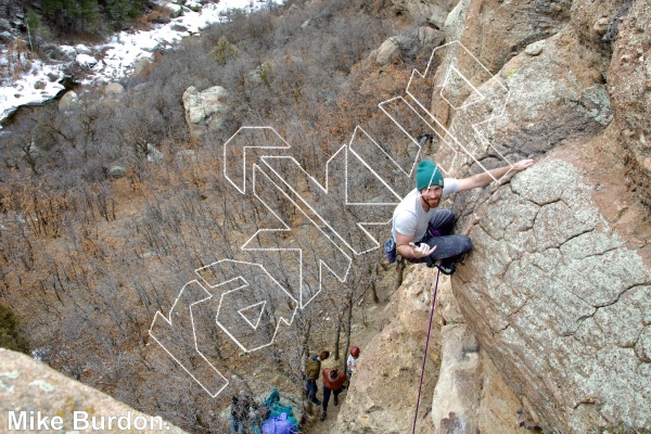photo of Svengali, 5.11a ★ at Wendell Spire from Castlewood Canyon State Park