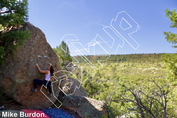 photo of Onesies Boulder from Castlewood Canyon State Park