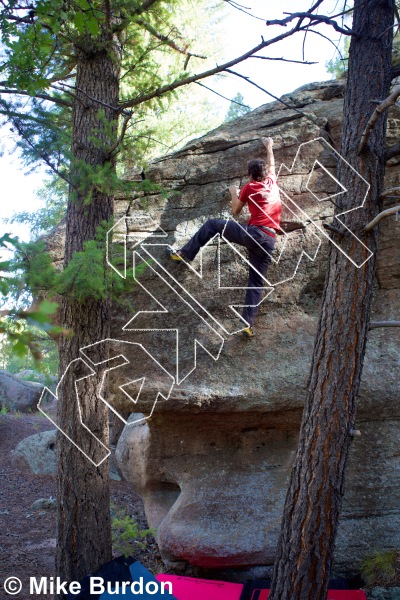 photo of Nine Lives Boulder from Castlewood Canyon State Park