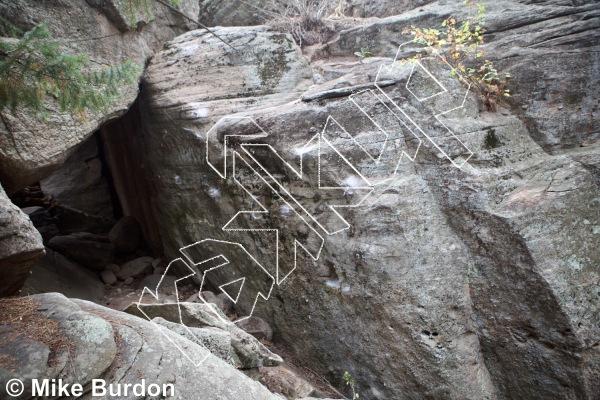 photo of Bloodsport Cave from Castlewood Canyon State Park