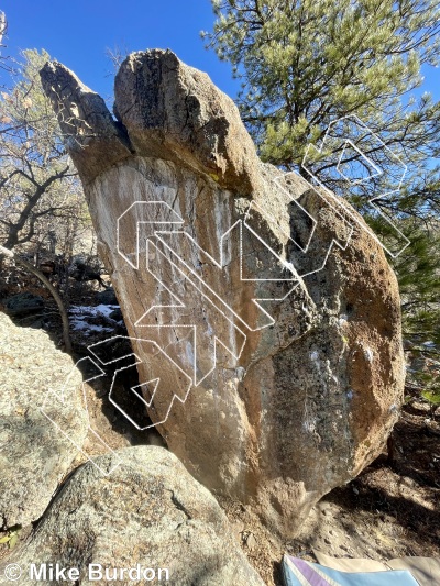 photo of Buho Boulder from Castlewood Canyon State Park