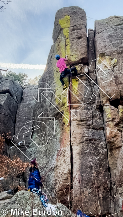 photo of Madness of Folly, 5.12a ★★★★ at Neanderthal Walls from Castlewood Canyon State Park