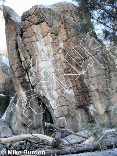 photo of Checkerboard Boulder from Castlewood Canyon State Park