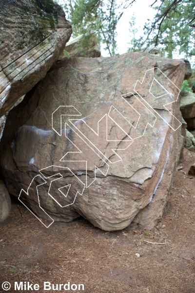 photo of Fountain Lip Boulder from Castlewood Canyon State Park