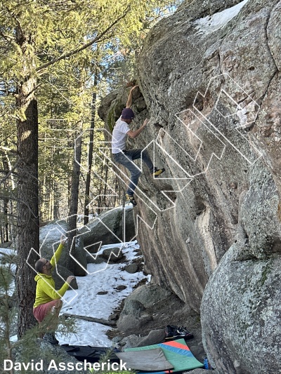 photo of Nine Lives Boulder from Castlewood Canyon State Park