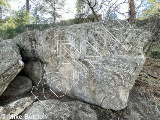 photo of Drum and Bass Boulder from Castlewood Canyon State Park