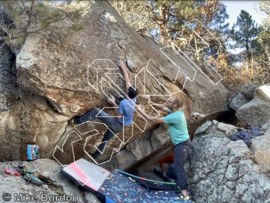 photo of Bat's Crazy Boulder from Castlewood Canyon State Park