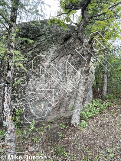 photo of Firstfruits Boulder from Castlewood Canyon State Park