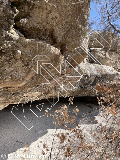 photo of Horizontal Bop, 5.11d ★★ at The Sun Caves from Castlewood Canyon State Park