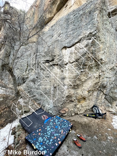 photo of Chinese Fireball, V3 ★★★ at The Cave Wall  from Castlewood Canyon State Park