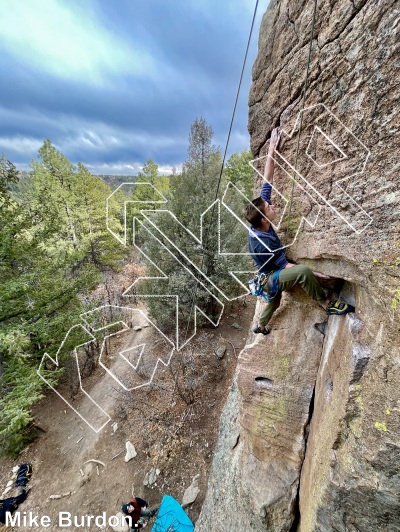 photo of Teething Biscuit, 5.10a ★★★ at Grocery Store Walls from Castlewood Canyon State Park