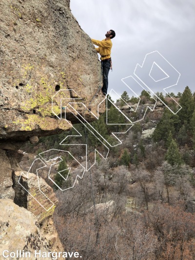 photo of Nose Job (aka Birthday Party), 5.11+ ★ at The Sun Caves from Castlewood Canyon State Park