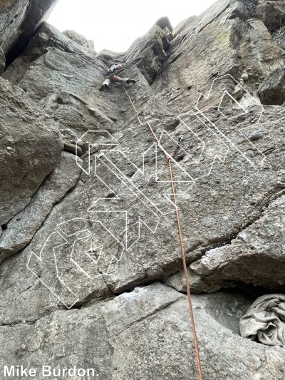 photo of Oh Face, 5.8 ★★ at Neanderthal Walls from Castlewood Canyon State Park